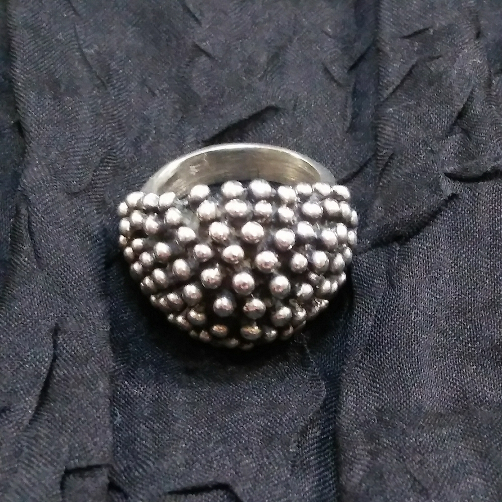 Sterling Silver Multi-Beaded Ring
